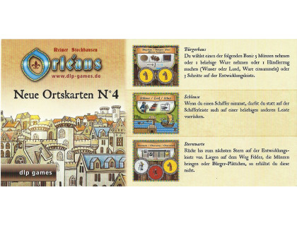 Настольная игра Orleans: Expansion 4 (Orleans: Place Tiles №4, Орлеан: Дополнение 4)